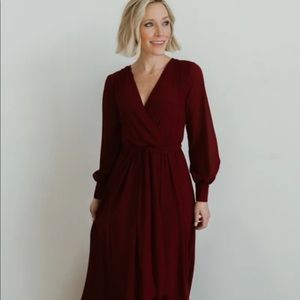 Baltic Born Lydia Burgundy Maxi Dress (NWT)